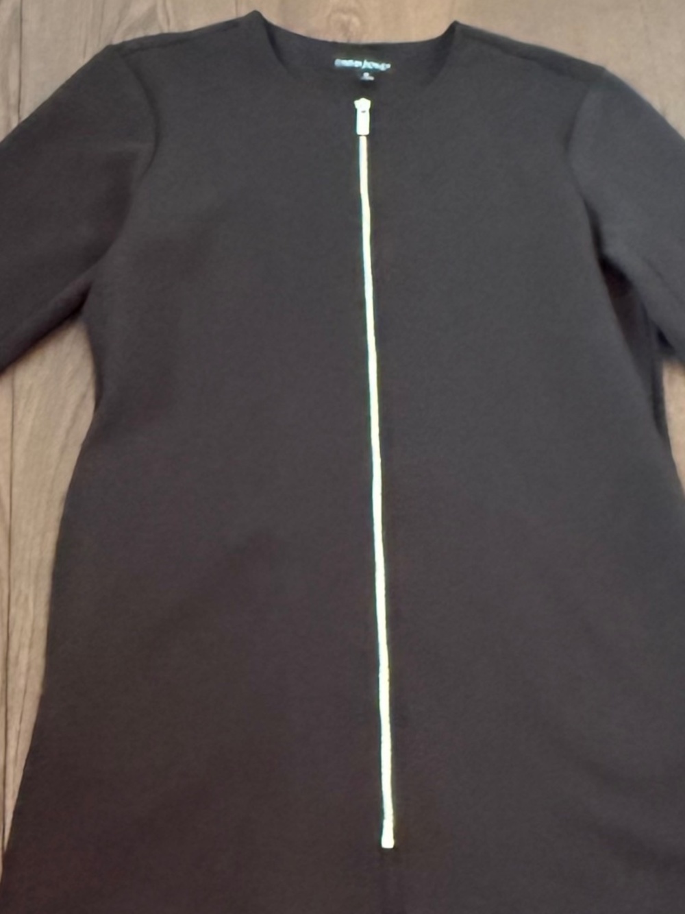 Cynthia Rowley Black Longline Zip Front Jacket Coat Women’s M